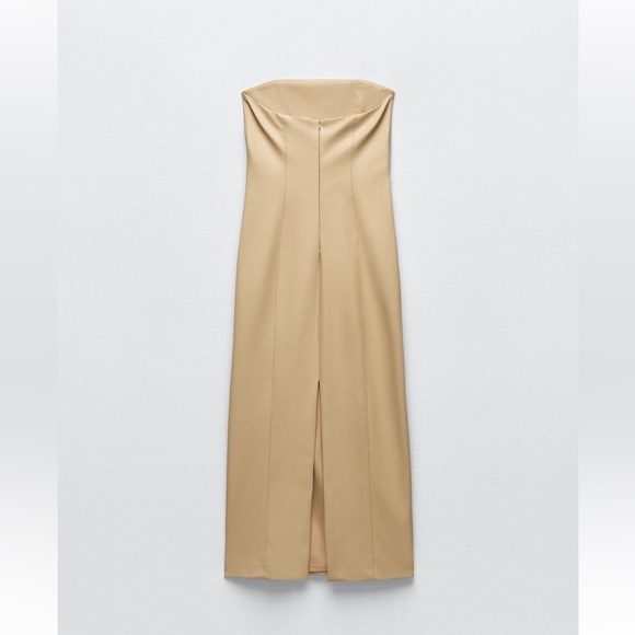 ZARA BLOGGERS FAV FAUX LEATHER DRESS - Picture 6 of 9